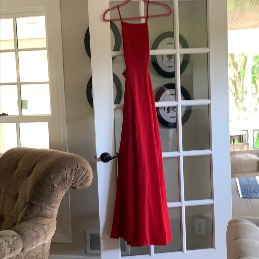 long red dance dress